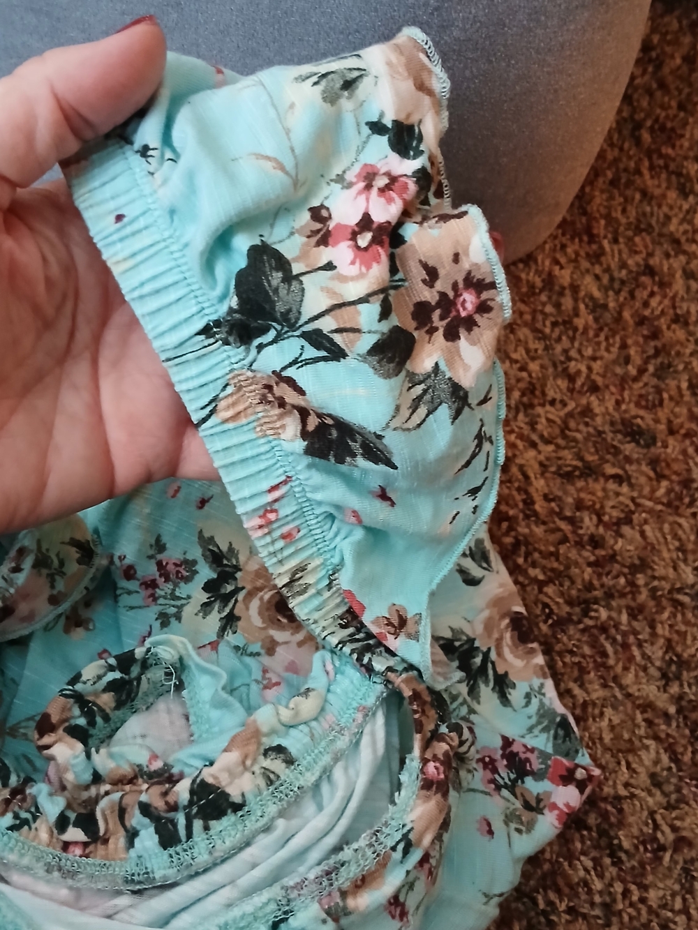 torrid Mint Floral Ruffle-Trim Camisole - Picture 3 of 4